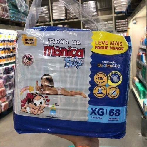 Fralda Turma da Mônica Baby Giga XG 68 Unidades