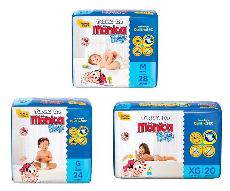 Fralda Turma da Mônica Baby
