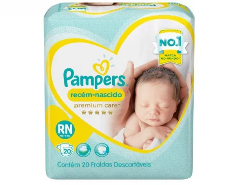 Fraldas Pampers Recém-Nascido Premium Care RN com 20 Unidades
