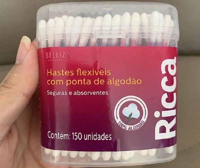 Hastes Flexíveis Ricca Pote 150 Unidades