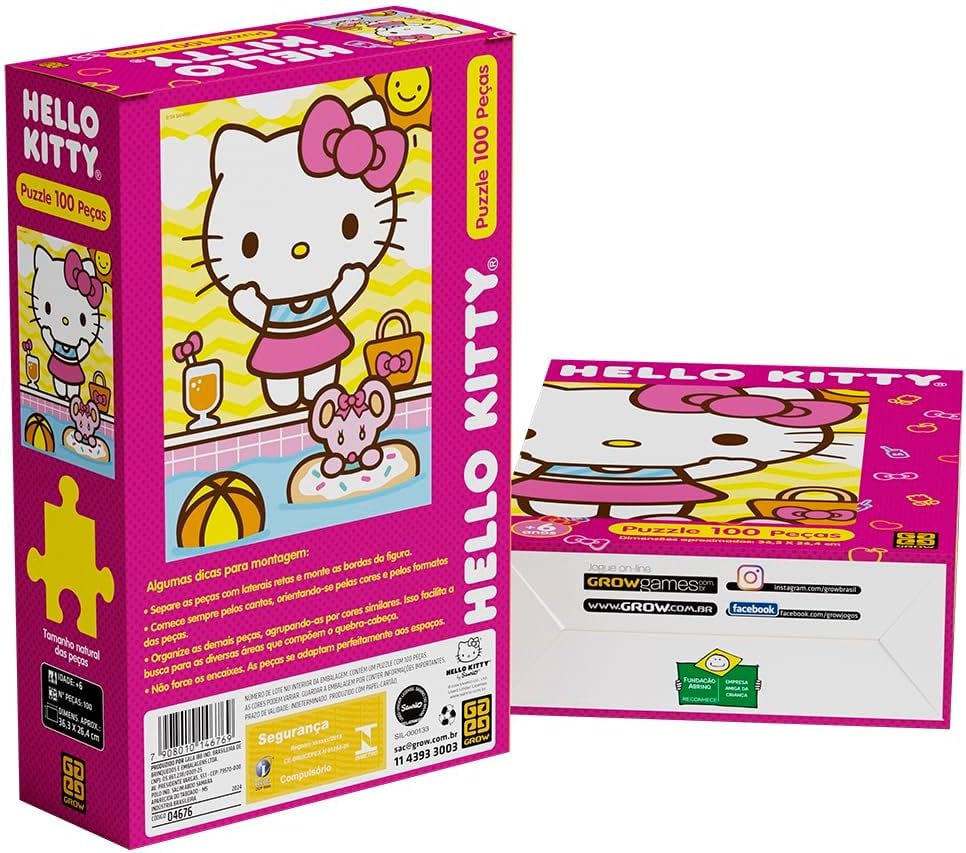 HELLO KITTY - QUEBRA CABEÇA (100 PEÇAS)