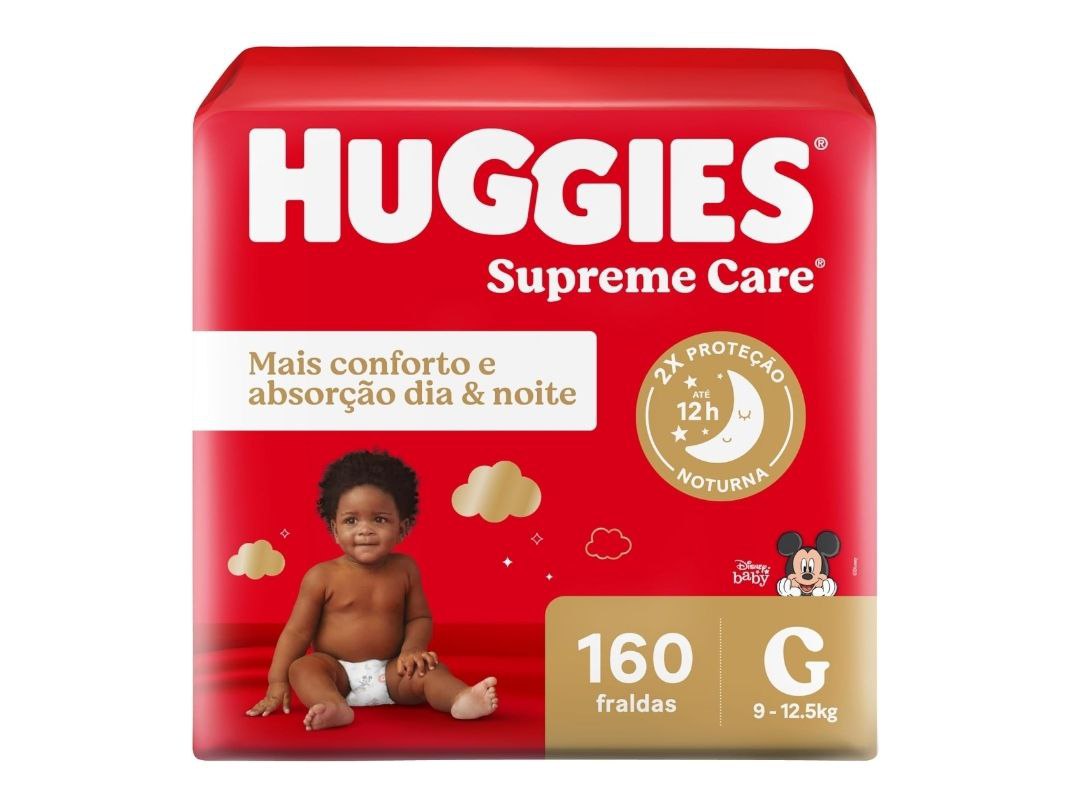 Huggies, Fralda Supreme Care, G, 160 fraldas