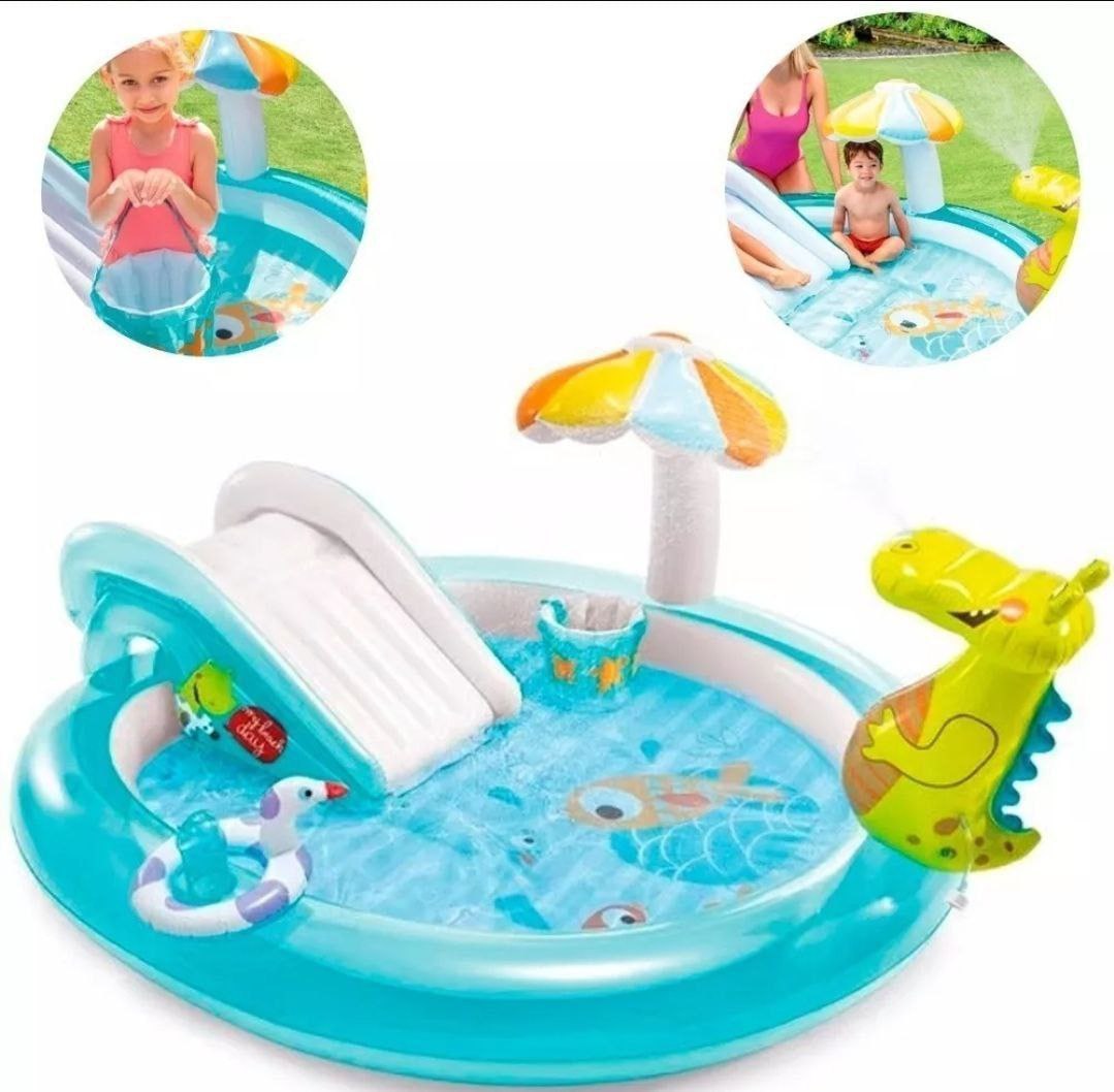 Intex piscina inflável infantil com escorregador, 160L