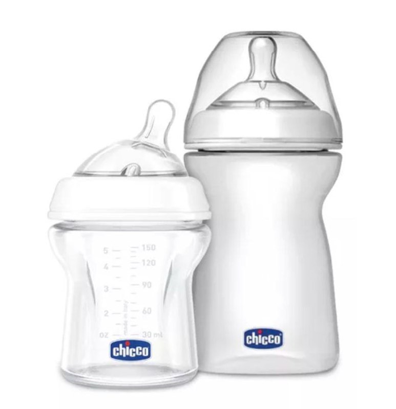 Kit 2 Mamadeiras Chicco 150ml 0m+ E 330ml 6m+ Transparente