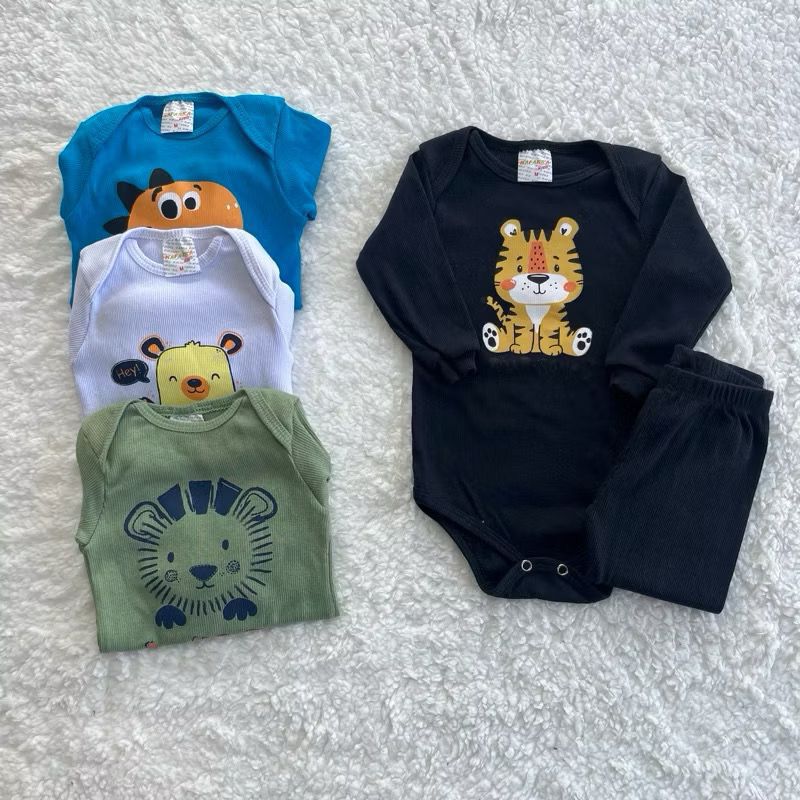 ￼Kit 4 peças Infantil Inverno | Masculino | RN ao GG