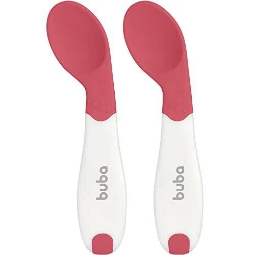 Kit Colher de Treinamento Termossensível, Buba - Rosa