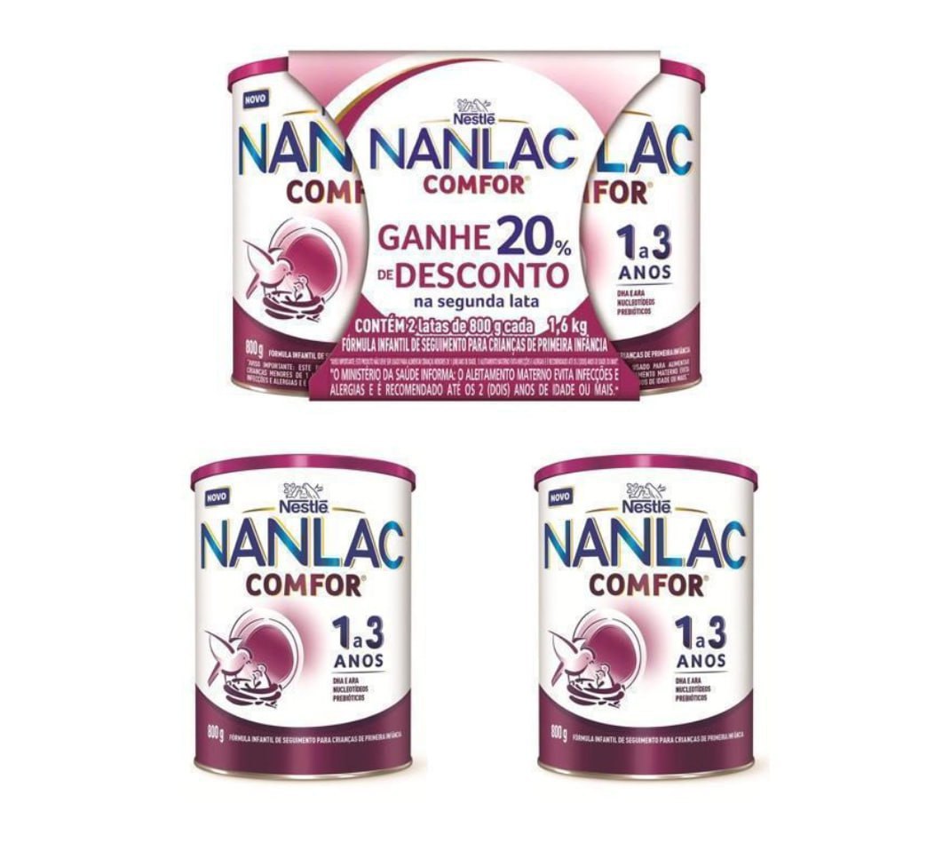 Kit Fórmula Infantil Nanlac Comfor 800g 2 Unidades