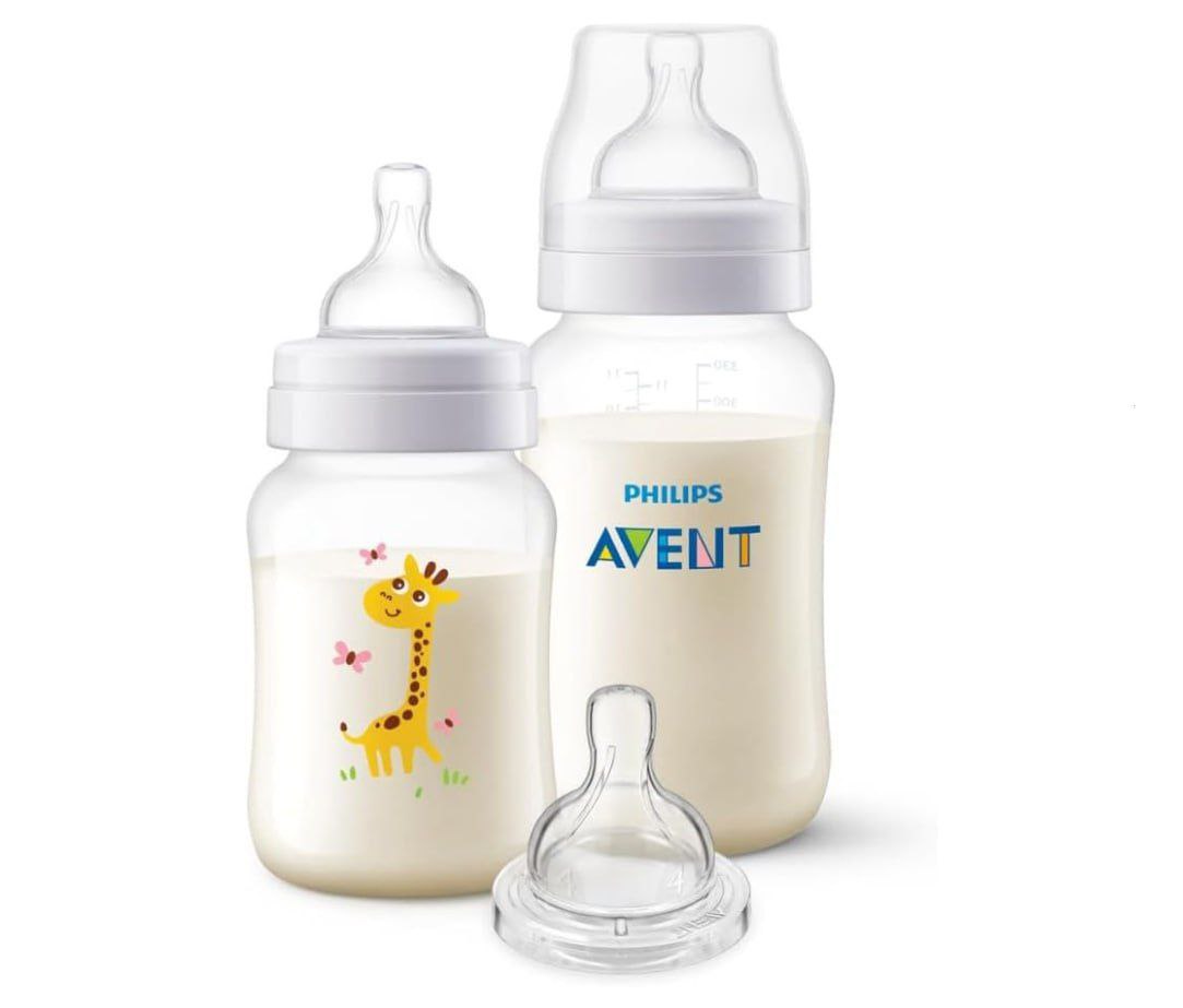 Kit Mamadeiras Anti-colic 260ml e 330ml + Bico T4 6m+ Avent