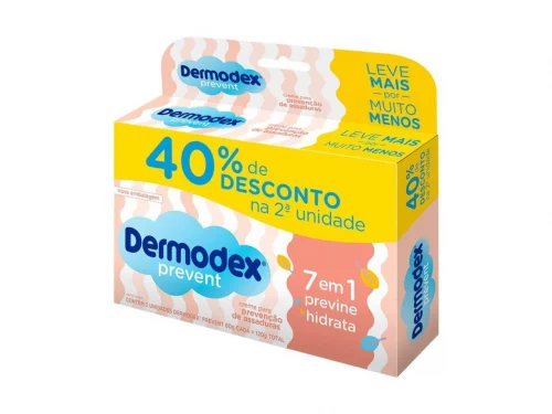 Kit Pomada para Prevenção de Assaduras Dermodex Prevent - 2 Unidades com 60g Cada