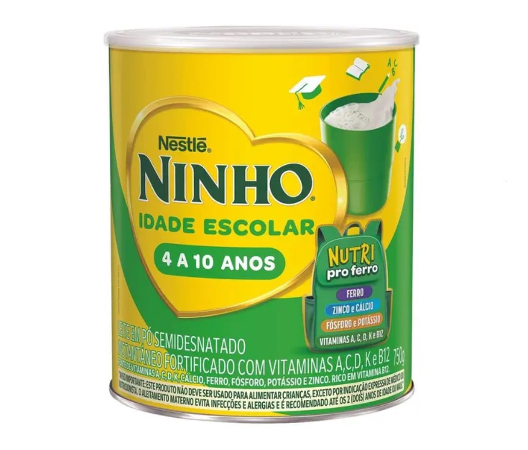 Leite em Pó Semidesnatado Ninho Idade Escolar 750g