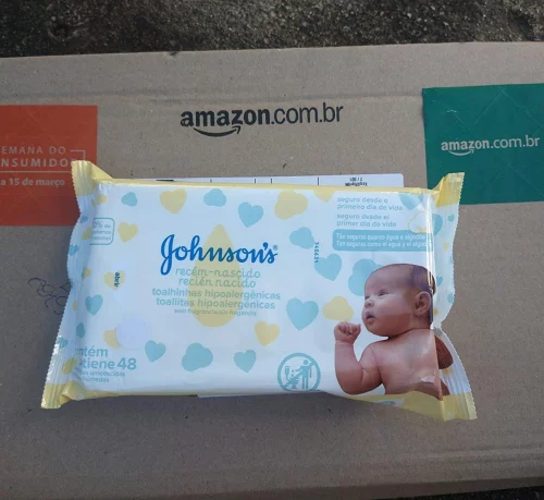 Lenço Umedecido Johnson's Baby Recém-Nascido Sem Perfume 48 unidades