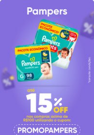 💚 Lenços e fraldas Pampers com 15%off*