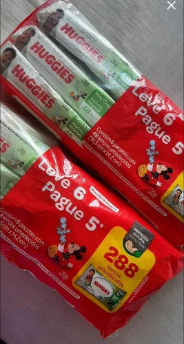 Lenços Umedecidos Huggies Max Clean 288 lenços (6 pacotes com 48 unidades cada)