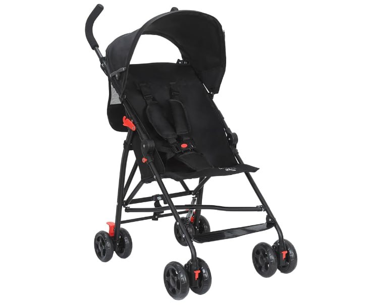 Maxi Baby Carrinho de Bebê Passeio Guarda Chuva MOVEE (Preto)