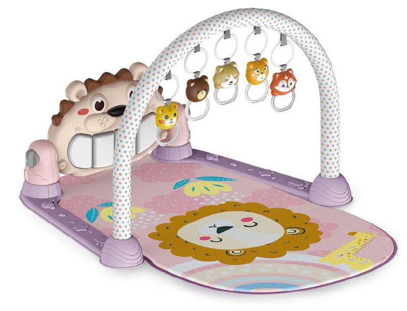 Maxi Baby Tapete de Atividades Bebê Piano Musical Lion (Rosa)