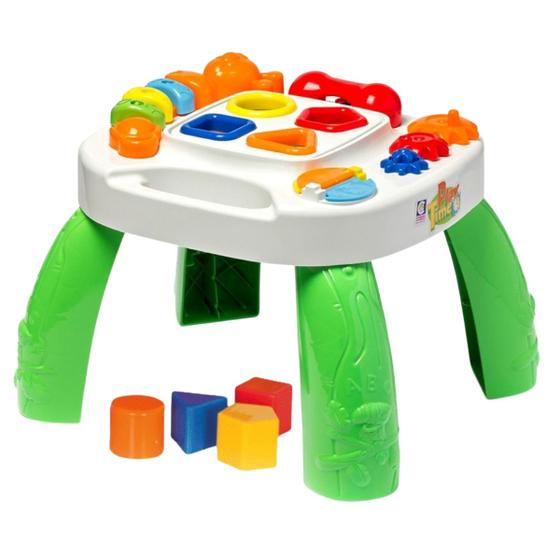 Mesa Didática Blocos Encaixar Pedagógica Infantil Bebê Criança Play Time - COTIPLAS