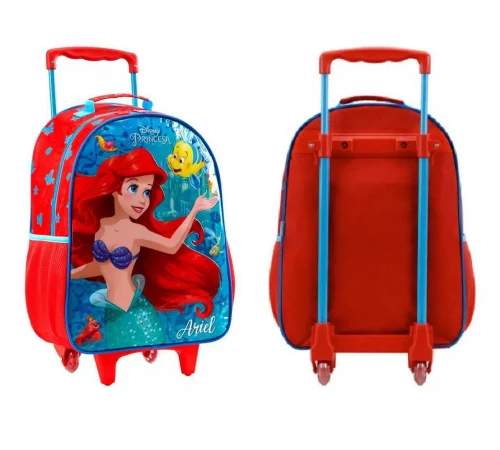 Mochila Infantil Com Rodas Ariel R Tamanho 14 Xeryus
