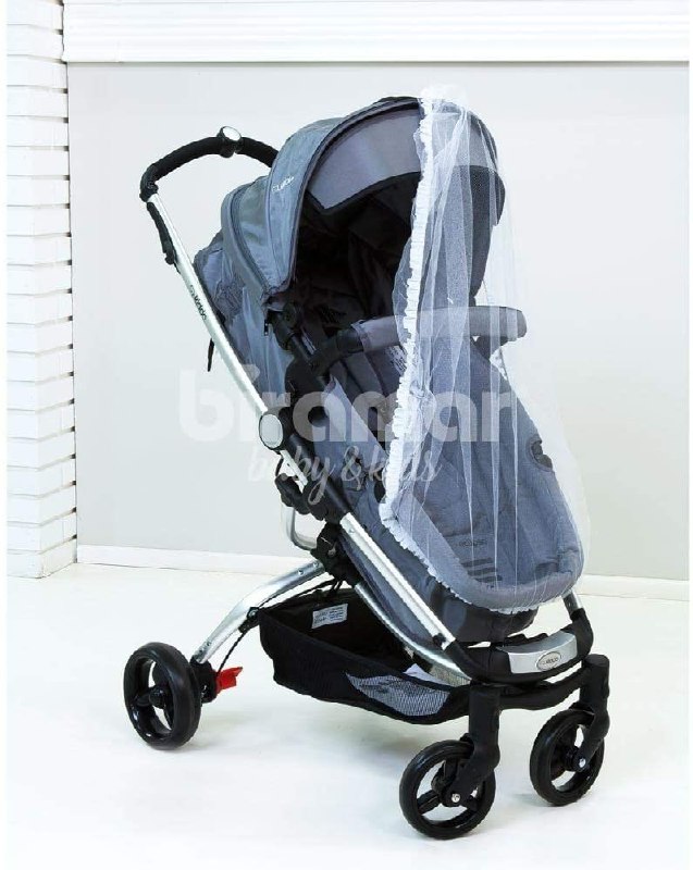 Mosquiteiro de Carrinho Elástico Branco, Biramar Baby, Branco