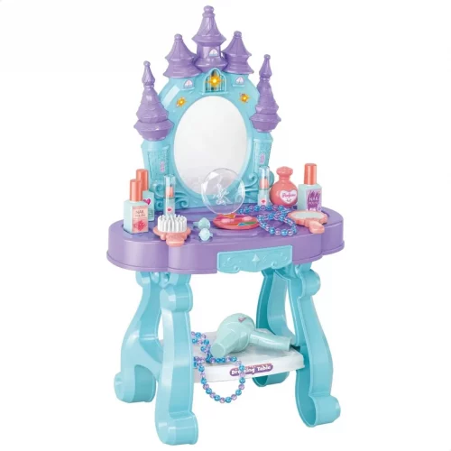 Penteadeira Infantil Castelo Emite Luz e Som Princesa com 15 Acessórios - ATENTU