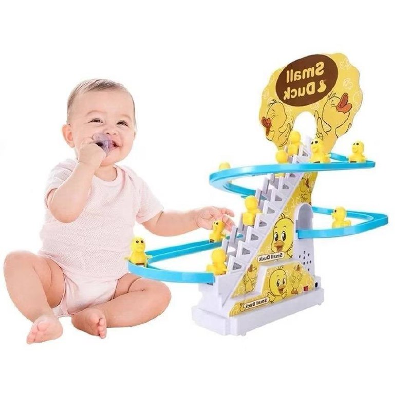 Pista de Pato Escorregador Divertida Com 3 Filhotes Luzes e Sons !