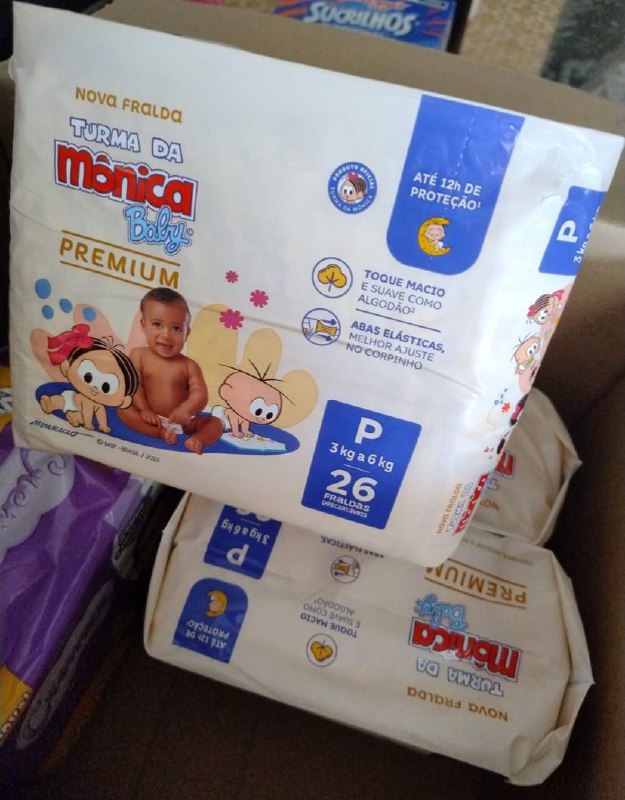Turma da Mônica Baby Premium Jumbo P 26 Unidades