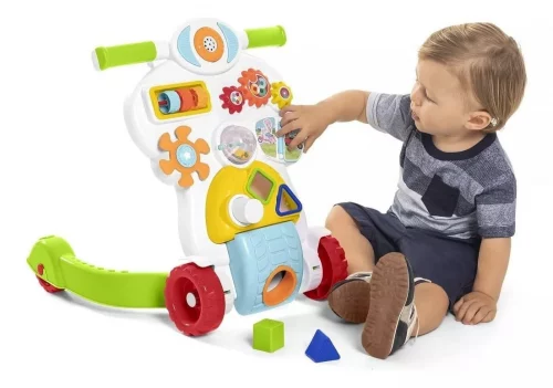 Andador Infantil Para Bebê Educativo 2 Em 1 Com Som E Luz