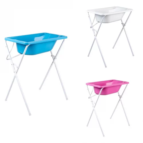 Banheira com suporte dobrável, tanque 25 L, até 30Kg banheira para bebê segura