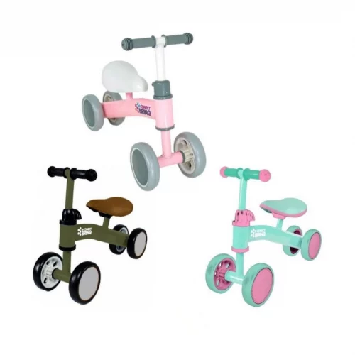 Bicicleta De Equilíbrio Sem Pedal 4 Rodas -  cores disponíveis