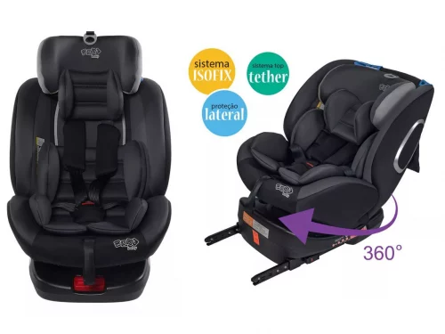 Cadeira de Carro Max360 Isofix 0 a 36kgs Maxi Baby - Preta