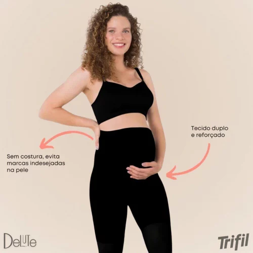 Calca Legging Trifil Para Gestante Gravida Maternidade Modelo Sem Costura