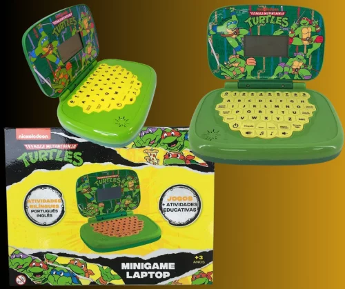 Candide, Laptop Infantil, Tartarugas Ninja, Brinquedo Educativo - Bilíngue