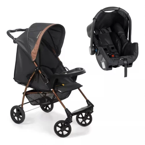 Carrinho Romano Travel System Preto Cobre, Galzerano