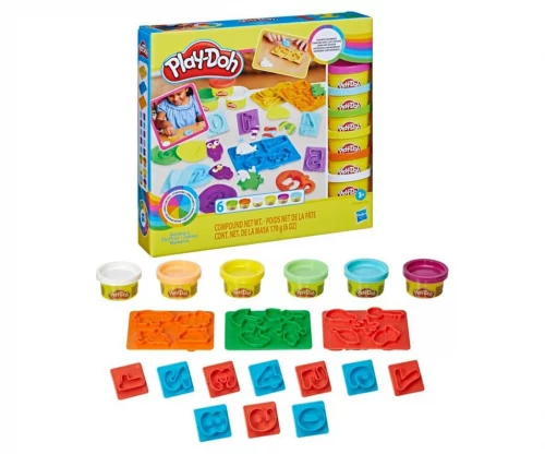 Conjunto Massa de Modelar Play-Doh Kit de Números com 6 Cores de Massinha Hasbro