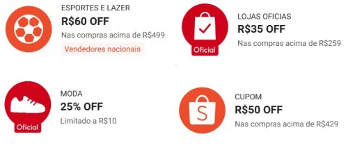 Cupons Shopee Ativos!!