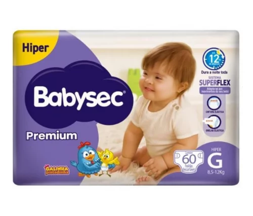 Fralda Babysec Premium G 60 unidades