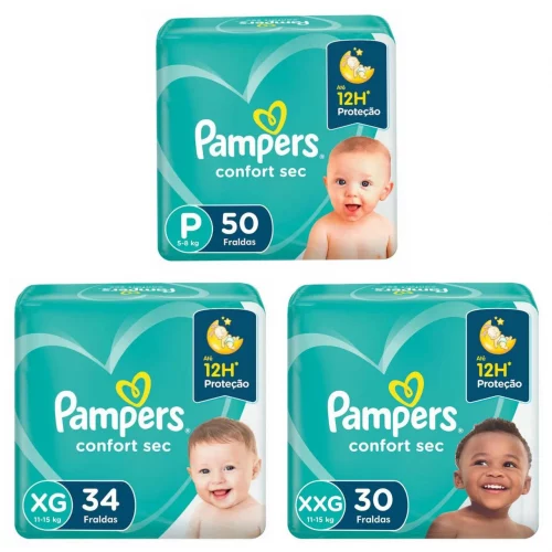 Fralda Pampers Confort Sec