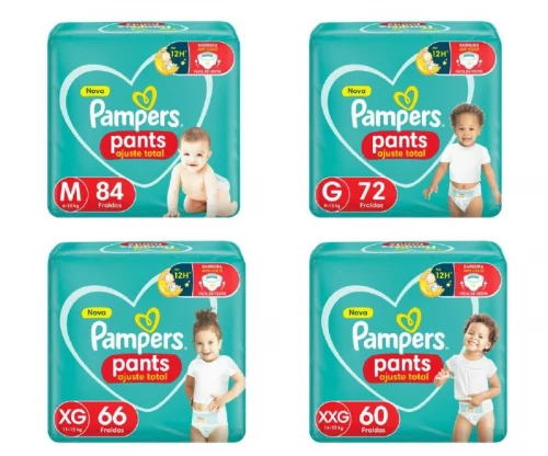 Fralda Pampers Pants Ajuste Total (Pacote menor)