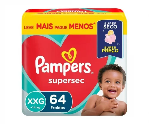 Fralda Pampers Supersec XXG 64 unidades