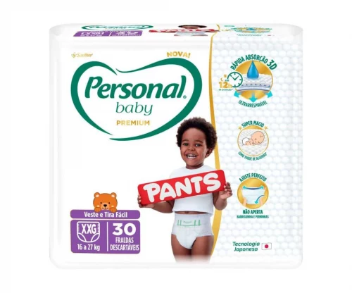 Fralda Personal Baby Premium Pants XXG 30 unidades