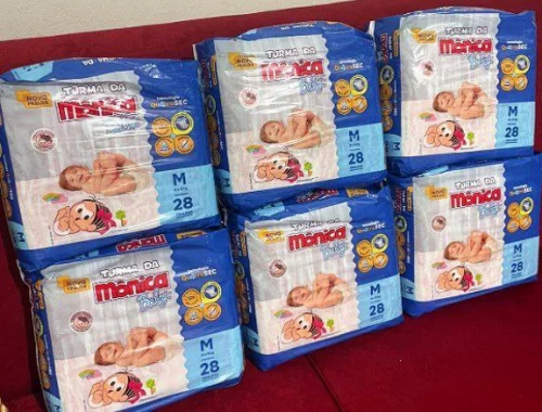 Fralda Turma da Mônica Baby Jumbo M 28 Unidades