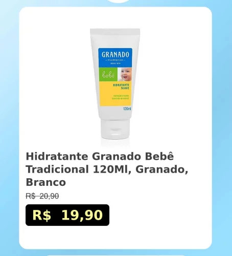 🛍️Hidratante Granado Bebê Tradicional 120Ml, Granado, Branco