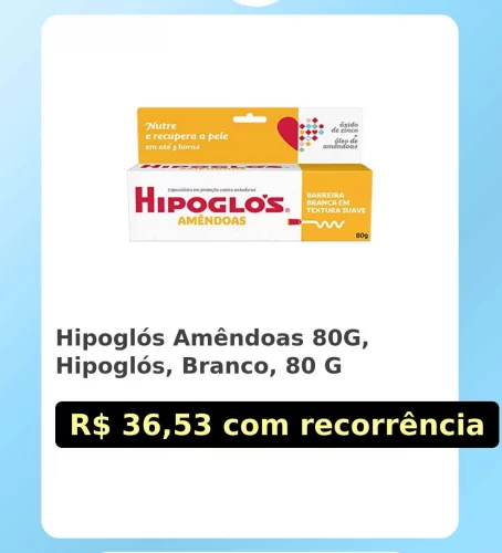 🛍️Hipoglós Amêndoas 80G, Hipoglós, Branco, 80 G