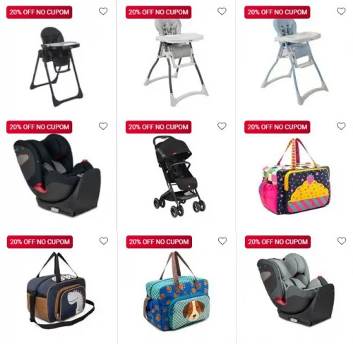 Itens de Transporte e Cuidado Infantil com 20% off com cupom