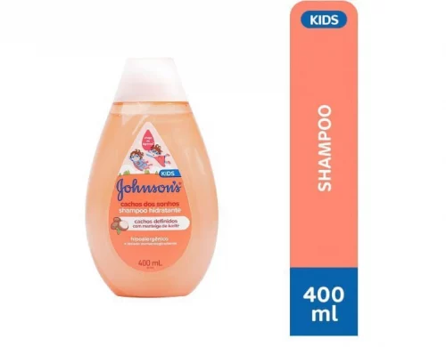 Johnson's Baby Shampoo Infantil Para Cabelos Cacheados Cachos Dos Sonhos, 400ml