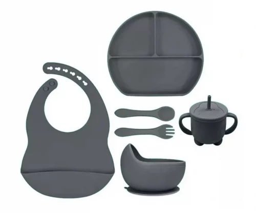 Kit alimentação infantil 6 peças (5 opções de cores)