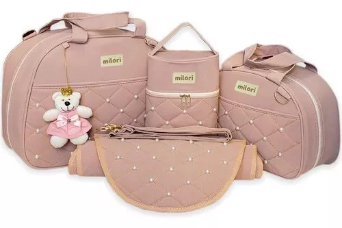 Kit Bolsa Maternidade 4 peças (20 opções de cores)