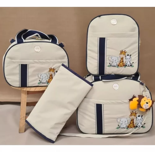 Kit Bolsa Maternidade Safari (6 opções de cores)