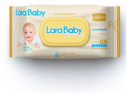 Lenços Umedecidos Lara Baby Toalhinhas com 100 Unidades