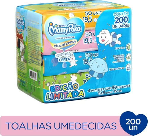 Lenços Umedecidos MamyPoko Edição Limitada 200 Unidades