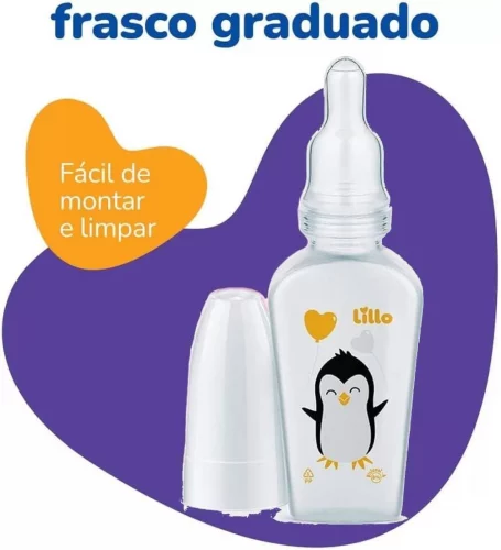 Lillo Mamadeira Miniform Primeiros Passos 50 ml, Neutra Branco